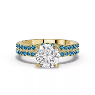 Spectra London Blue Topaz Contoured Band