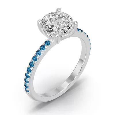 Spectra London Blue Topaz Engagement Ring