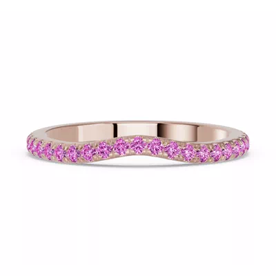 Spectra Pink Sapphire Contoured Band