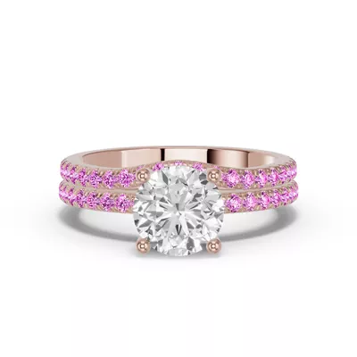 Spectra Pink Sapphire Contoured Band