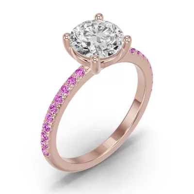 Spectra Pink Sapphire Engagement Ring