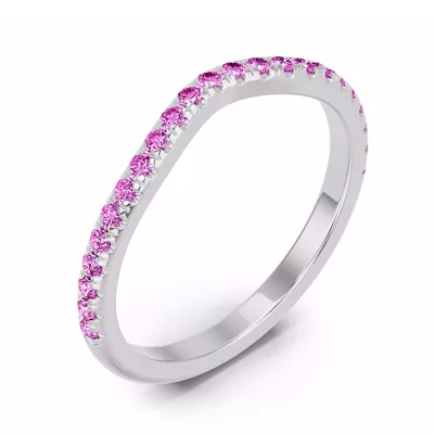 Spectra Pink Sapphire Contoured Band