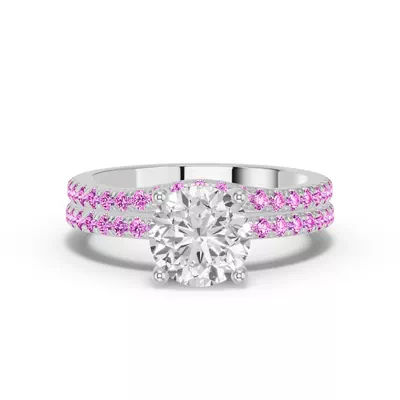 Spectra Pink Sapphire Contoured Band