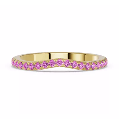 Spectra Pink Sapphire Contoured Band