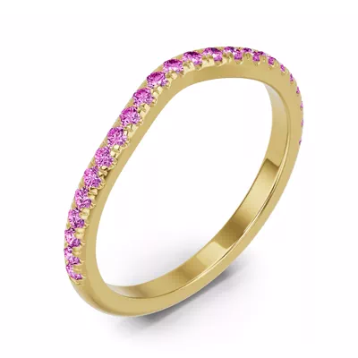 Spectra Pink Sapphire Contoured Band