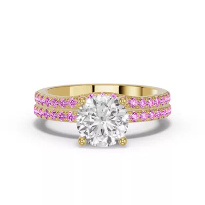 Spectra Pink Sapphire Contoured Band