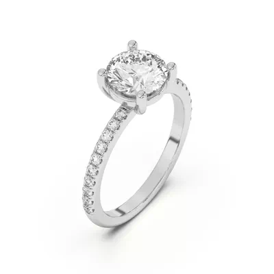 Betsy Petite Pavé Engagement Ring