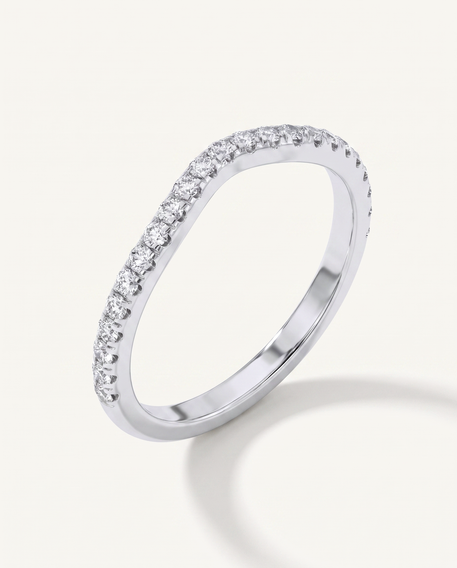 Betsy Petite Curved Pavé Band