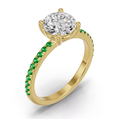 Spectra Tsavorite Engagement Ring