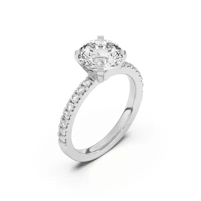 Mabel Classic Pavé Lab Engagement Ring (1/3 ct. tw.)