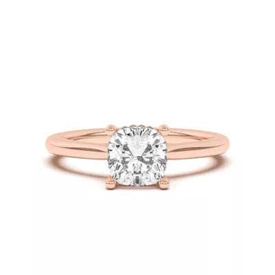 Sonja Diamond Bridge Hidden Halo Engagement Ring