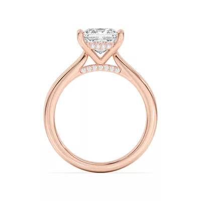 Sonja Diamond Bridge Hidden Halo Engagement Ring