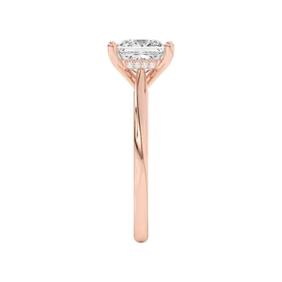Sonja Diamond Bridge Hidden Halo Engagement Ring