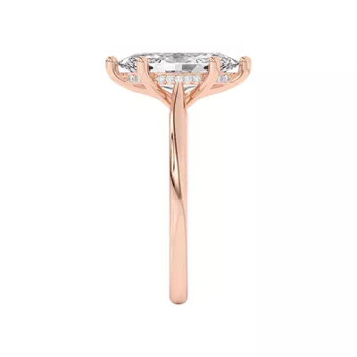 Sonja Diamond Bridge Hidden Halo Engagement Ring