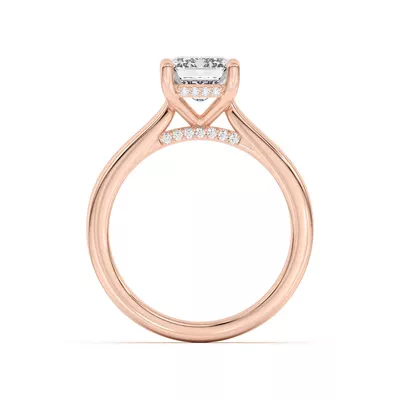 Sonja Diamond Bridge Hidden Halo Engagement Ring
