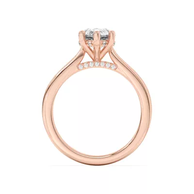 Sonja Diamond Bridge Hidden Halo Engagement Ring