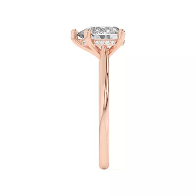 Sonja Diamond Bridge Hidden Halo Engagement Ring