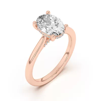 Sonja Diamond Bridge Hidden Halo Engagement Ring