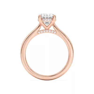 Sonja Diamond Bridge Hidden Halo Engagement Ring