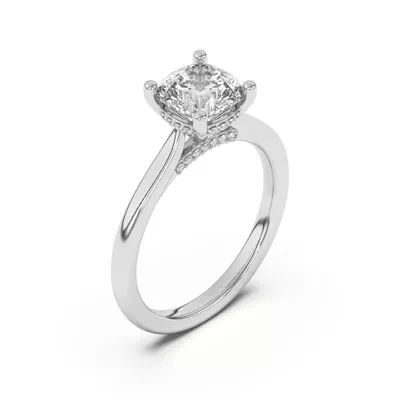 Sonja Diamond Bridge Hidden Halo Engagement Ring