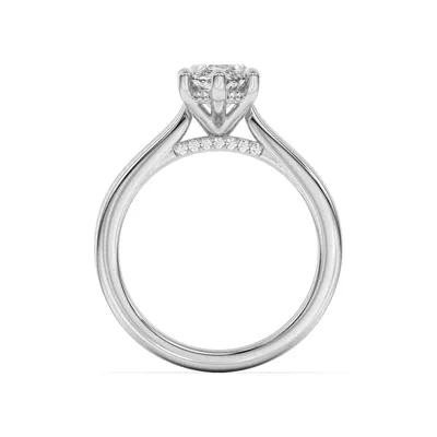 Sonja Diamond Bridge Hidden Halo Engagement Ring