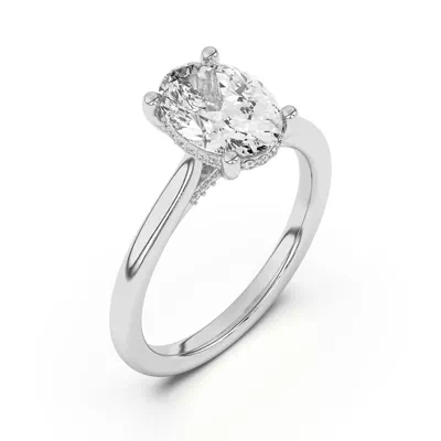 Sonja Diamond Bridge Hidden Halo Engagement Ring