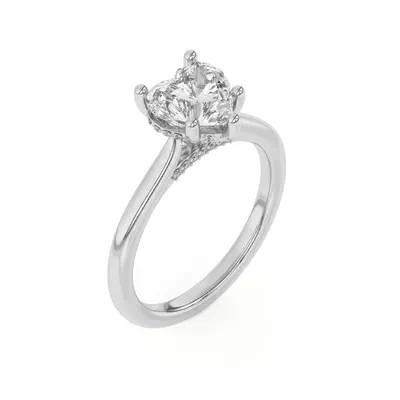 Sonja Diamond Bridge Hidden Halo Engagement Ring