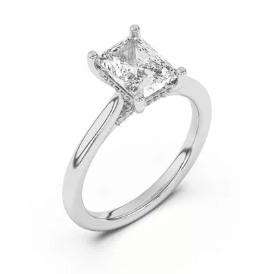 Sonja Diamond Bridge Hidden Halo Engagement Ring