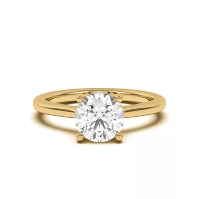 Sonja Diamond Bridge Hidden Halo Engagement Ring