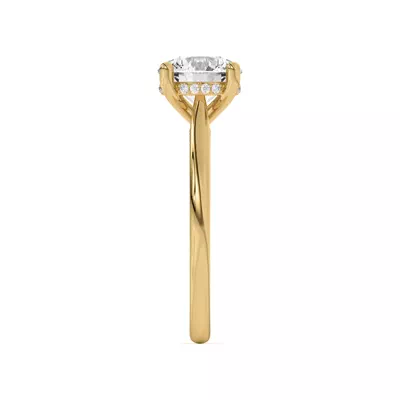 Sonja Diamond Bridge Hidden Halo Engagement Ring