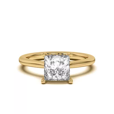 Sonja Diamond Bridge Hidden Halo Engagement Ring
