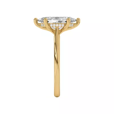 Sonja Diamond Bridge Hidden Halo Engagement Ring