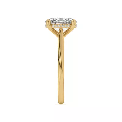 Sonja Diamond Bridge Hidden Halo Engagement Ring