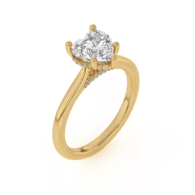 Sonja Diamond Bridge Hidden Halo Engagement Ring
