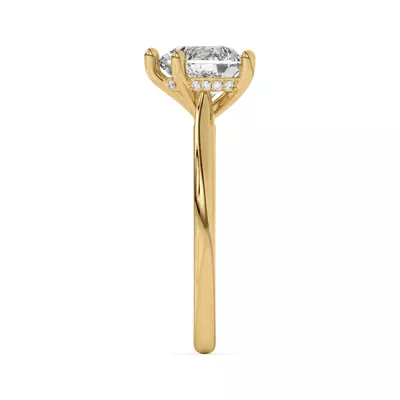 Sonja Diamond Bridge Hidden Halo Engagement Ring