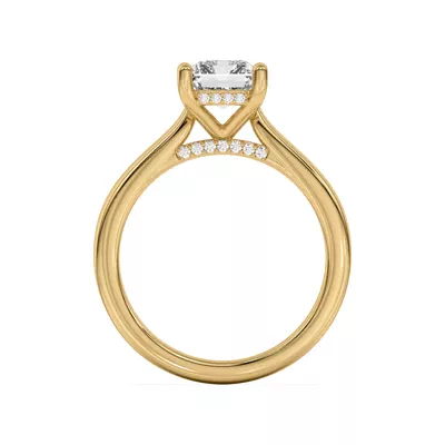 Sonja Diamond Bridge Hidden Halo Engagement Ring