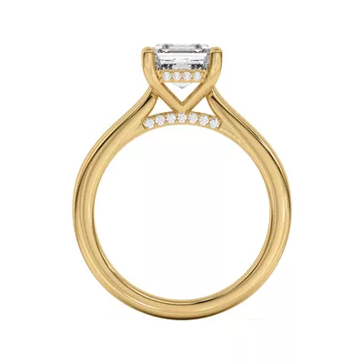 Sonja Diamond Bridge Hidden Halo Engagement Ring