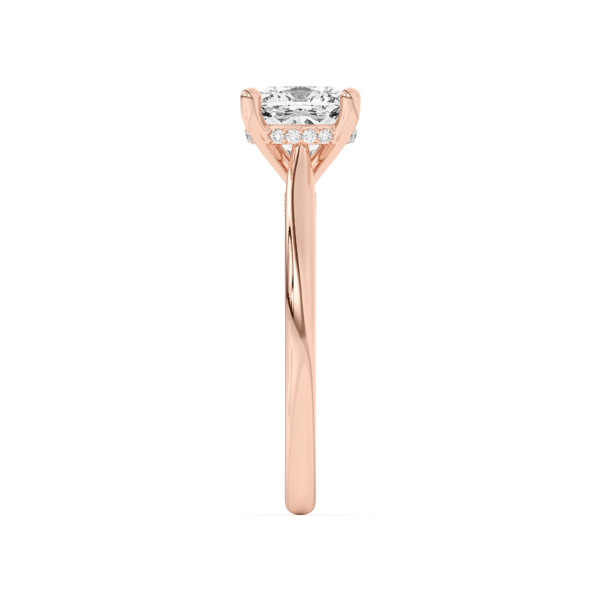 Sonja Diamond Bridge Hidden Halo Engagement Ring