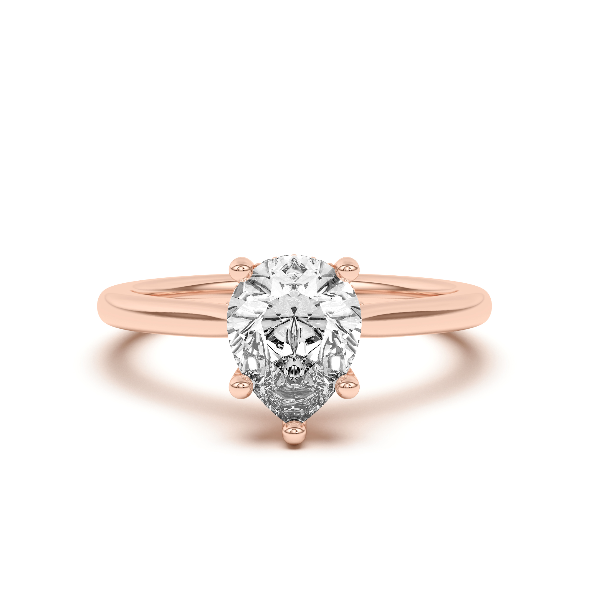 Sonja Diamond Bridge Hidden Halo Engagement Ring