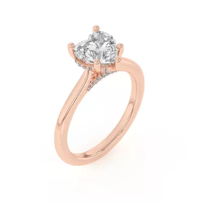 Sonja Diamond Bridge Hidden Halo Engagement Ring