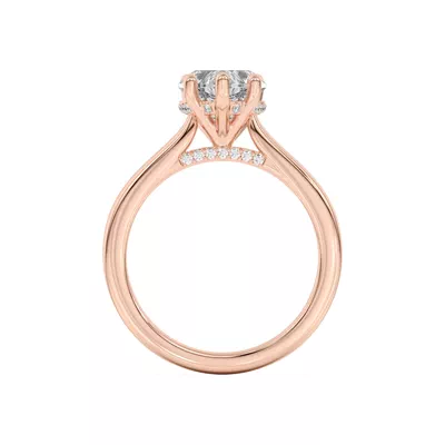 Sonja Diamond Bridge Hidden Halo Engagement Ring