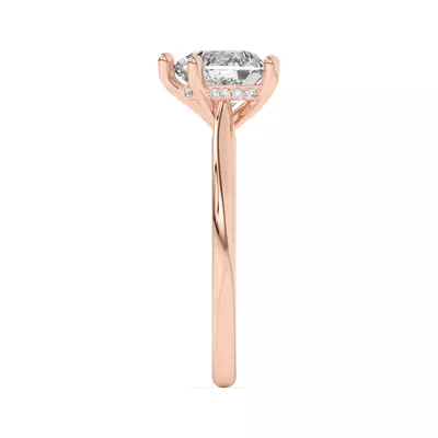 Sonja Diamond Bridge Hidden Halo Engagement Ring