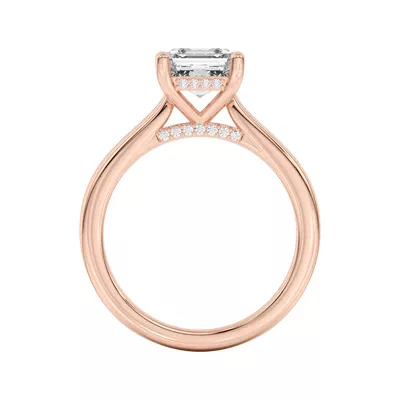 Sonja Diamond Bridge Hidden Halo Engagement Ring