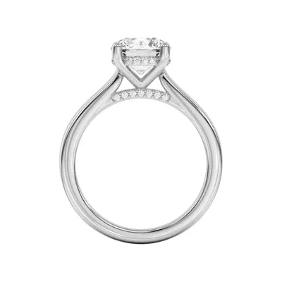 Sonja Diamond Bridge Hidden Halo Engagement Ring