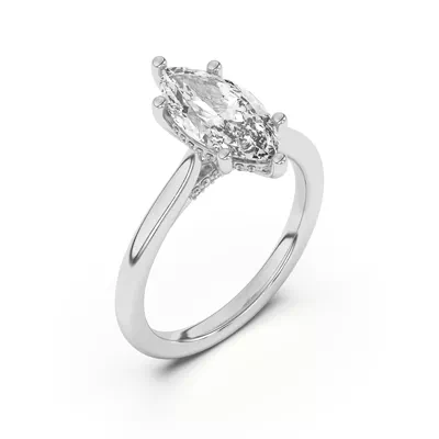 Sonja Diamond Bridge Hidden Halo Engagement Ring