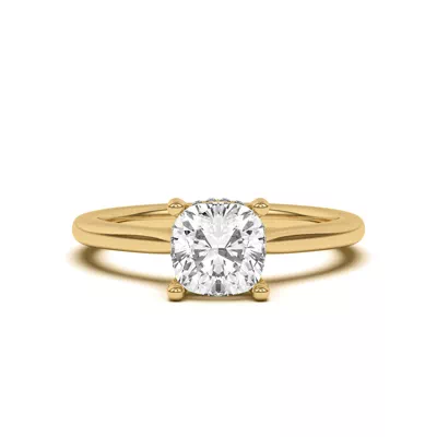 Sonja Diamond Bridge Hidden Halo Engagement Ring