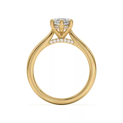 Sonja Diamond Bridge Hidden Halo Engagement Ring