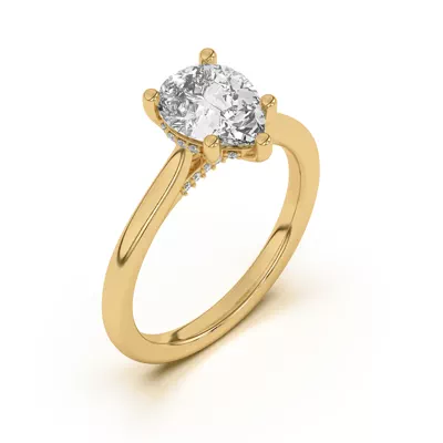 Sonja Diamond Bridge Hidden Halo Engagement Ring