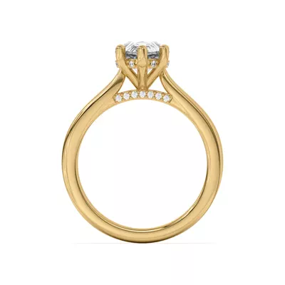 Sonja Diamond Bridge Hidden Halo Engagement Ring