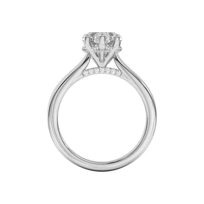Sonja Diamond Bridge Hidden Halo Engagement Ring